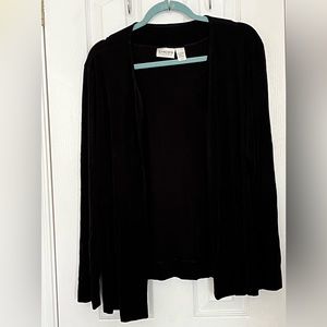 CHICOS TRAVELERS SWEATER, BLACK, size 3